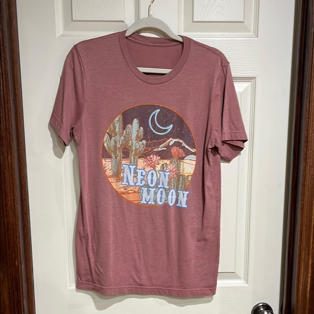 Neon Moon Graphic Tee in Mauve